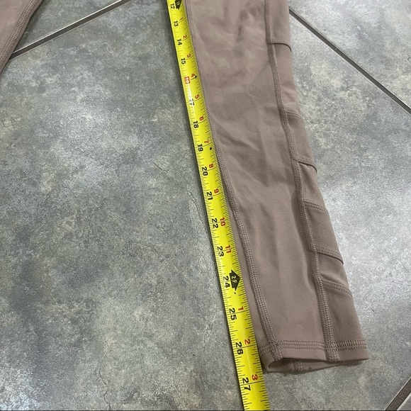Alo Yoga Block Mesh Stripe Side Detail High Waist Leggings Beige Sz XS Outdoor - Picture 8 of 12